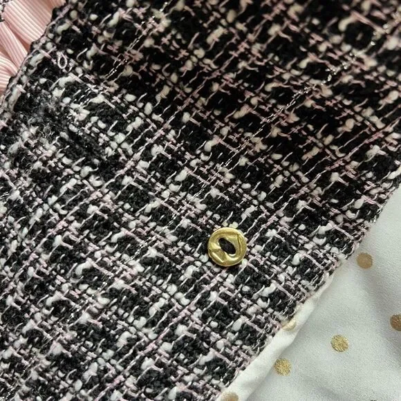 Kate Spade New York Baby Girls' Tweed Coat black - Picture 7 of 10